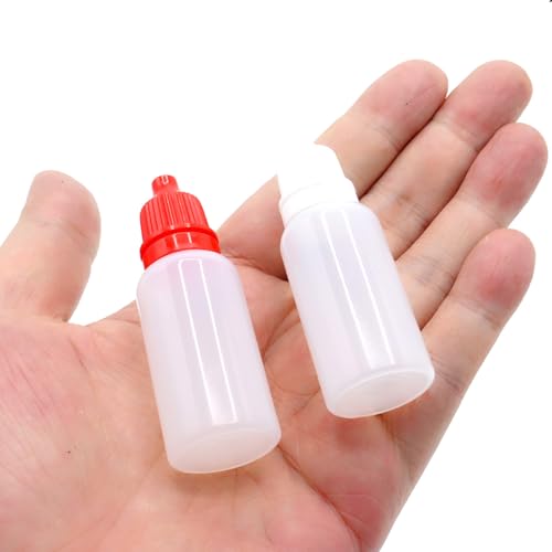 2 Pack 15ml Plastic Dropper Bottles - Refillable Travel Containers