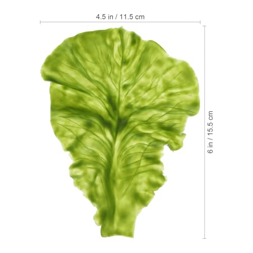 15 Pcs Faux Lettuce Leaf Models for Kitchen Decor & Food Display