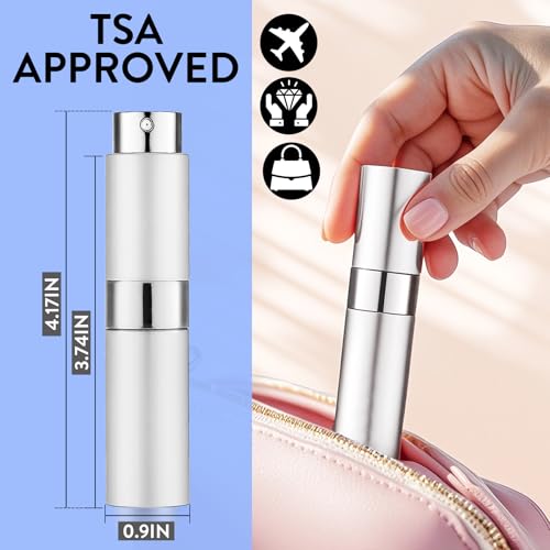 3-Pack Travel Perfume Atomizer Spray Bottles - Refillable & Portable
