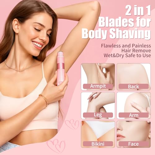 Brabantia 2-in-1 Bikini Trimmer for Women - USB-C Rechargeable, Pink