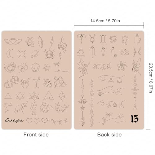 Guapa 1.5mm Tattoo Practice Skin - Double-Sided Silicone Pad, 3 Pack
