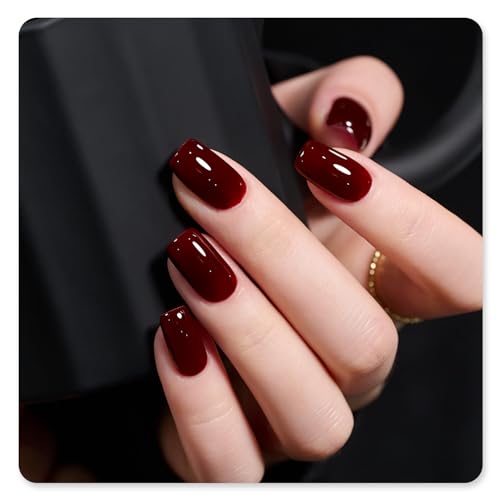 GAOY Dark Red Gel Nail Polish - 16ml Long-Lasting UV Cure