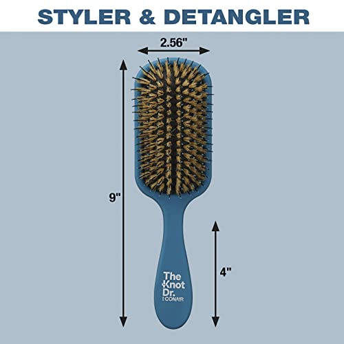 Conair The Knot Dr. Pro Style Booster Cushion Hairbrush for Detangling