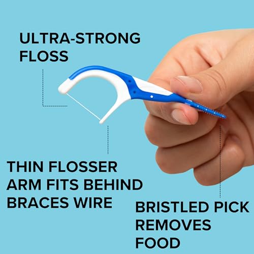 ORVANCE Dentemp Braces Flosser Pack of 20 - Ultra Strong Dental Floss for Braces, Easy & Effective Cleaning
