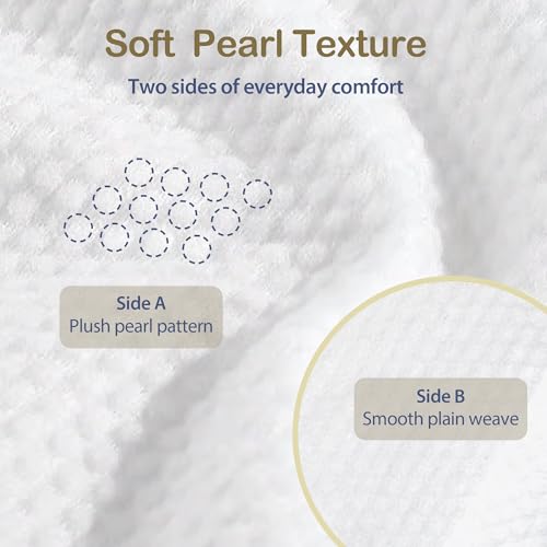 Ourmed Life Disposable Face Towels, Lint-Free Pearl Textured Cloths, 60 Ct