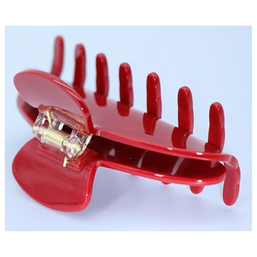 FlaSloth 4-Inch Cherry Red Hair Claw Clip for Women & Girls - Medium Acetate Barrettes
