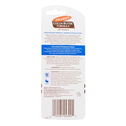 Palmer's Cocoa Butter Heel Repair Stick 0.9 oz (Pack of 2) - Moisturizing Foot Balm for Cracked Heels