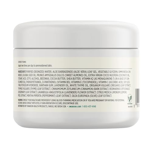 Swanson Vitamin K Cream with Menaquinone-7, 2 Fl Oz (Pack of 1)