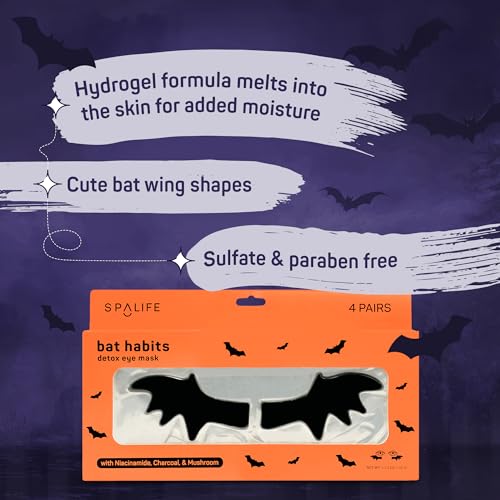 SpaLife Bat-Wing Hydrogel Eye Patches for Dark Circles & Puffiness - 8 Pairs