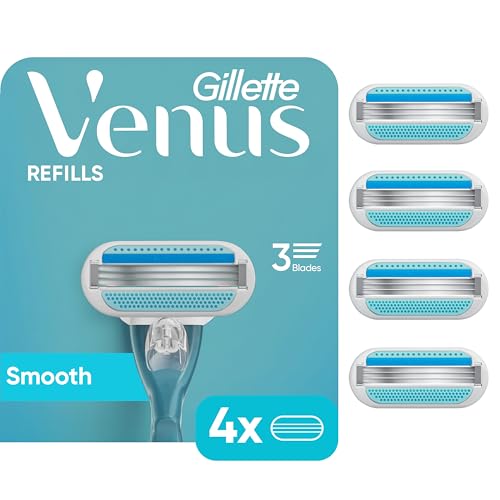Gillette Venus Original Women's Razor Blade Refills, 3-Blade, 4 Count