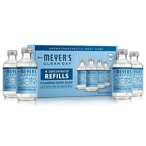 Mrs. Meyer’s Rain Water Foaming Hand Soap Refill Pack of 4 – Concentrated, Cruelty-Free, Moisturizing