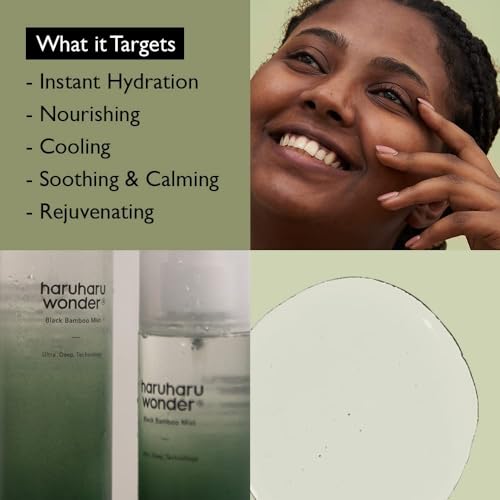 HARUHARU Black Bamboo Mist - 5.07 fl oz Hydrating Face Mist