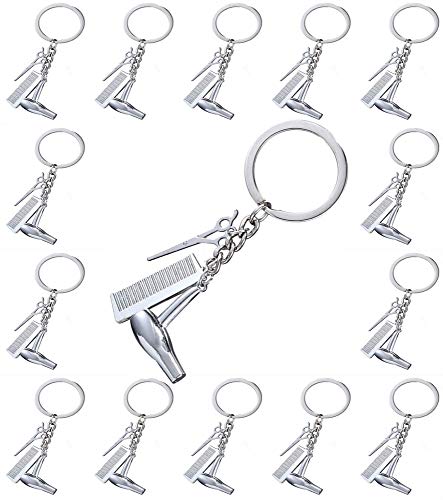 PHAETON 20PCS Hairdresser Charm Keychain Set - Perfect Gift for Stylists