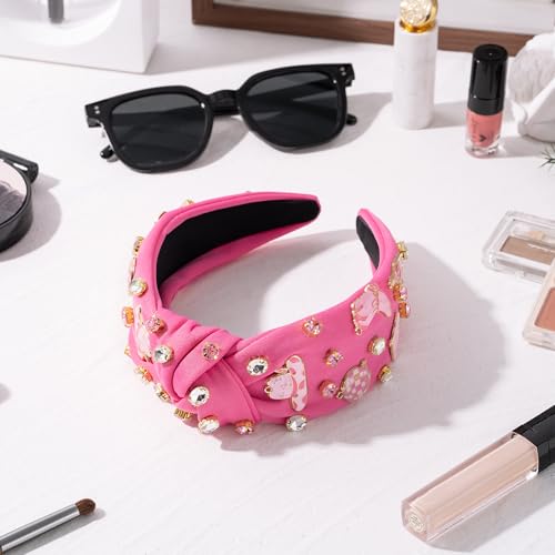 PANTIDE Western Rhinestone Knotted Headband - 2 Pack Cowgirl Hair Accessories