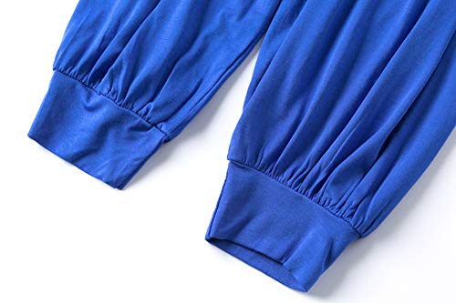 AvaCostume Boys' Blue Baggy Casual Harem Pants for Girls' Dance, Size 10