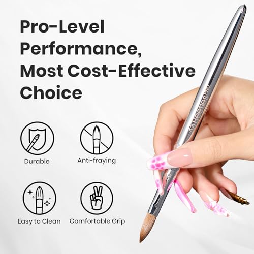 Beetles C-Silver-02 Acrylic Nail Brush – Professional Kolinsky Bristles