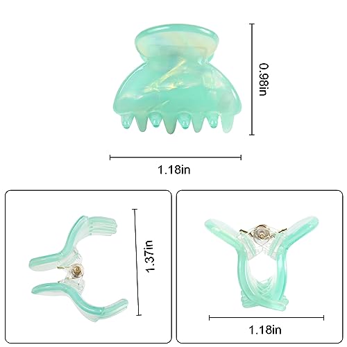 Mistofu 12PCS Small Hair Claw Clips for Women - Mini Acrylic Jaw Clips, Variation: Small Hair Clips1