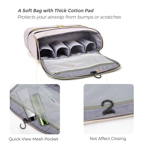 Travel Case for Dyson Airwrap & Shark Flexstyle - Pink, Waterproof Storage Bag