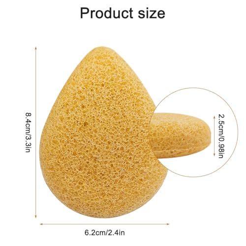 Natural Konjac Facial Sponge 4-Pack - Soft & Gentle Face Scrubber