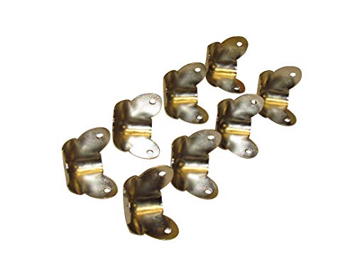 Reliable Hardware 8-Pack Steel Corner Brackets - Nickel Finish