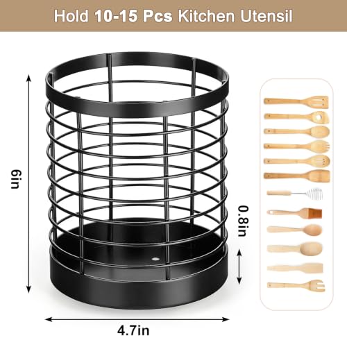 Stainless Steel Utensil Holder for Kitchen Counter - Space-Saving Design