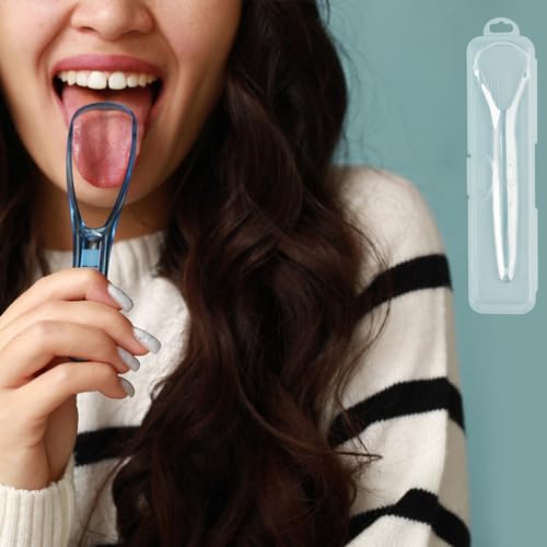 Sankoly Travel Tongue Scraper Case 3 Pack, Portable Clear Storage Box with Lid & Ventilation Holes