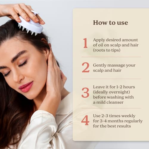 Bhringraj Hair Oil 6.8 Fl Oz - Ayurvedic Scalp Oil for Dry Hair