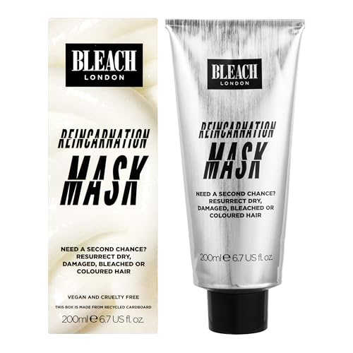 Bleach London Reincarnation Mask: Bond-Restoring Protein Hair Treatment Repairs and Nourishes Dry Damaged Hair - Vegan & PETA-Approved (200ml / 6.8oz)