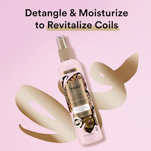 Suave Professional Natural Hair Detangler Spray 10 oz - Moisturizing Curl & Coil Care