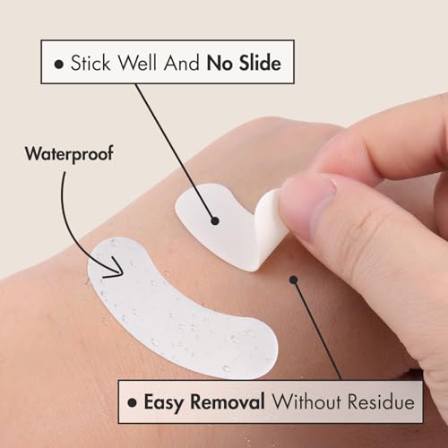 Embagol Foam Eye Pads for Lash Extensions - Pre-Cut 100 Pcs, Lint-Free & Waterproof