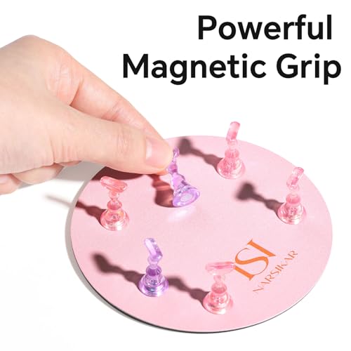 Magnetic Nail Stand Set with 10 Holders & 300 Sticky Tabs