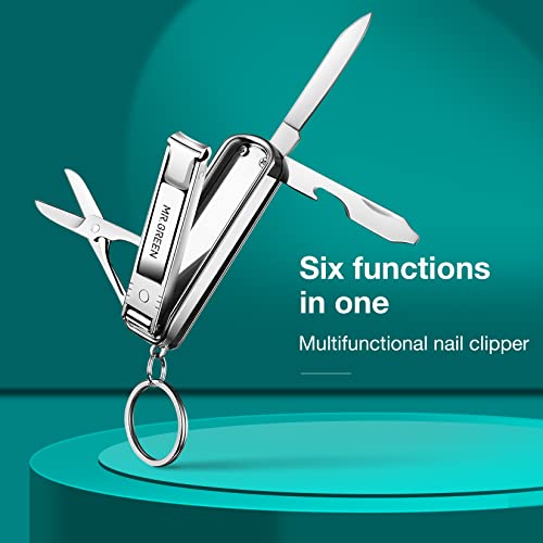 Small Multifunctional Nail Clipper Set with Files Scissors & Knife - MR.GREEN