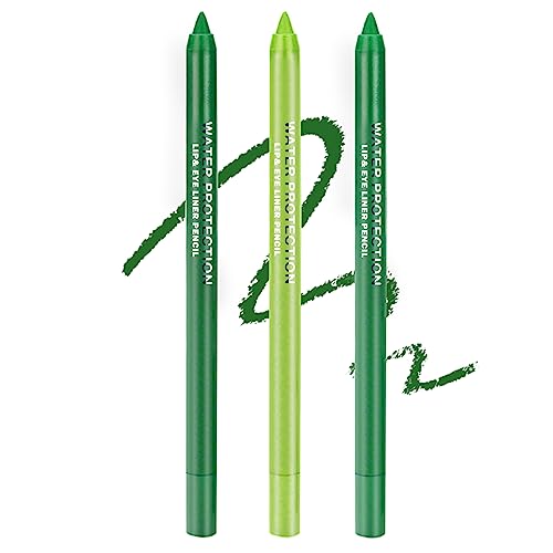 ZHISHUDL 3PCS Colorful Metallic Eyeliner Pencil Set - Waterproof & Long-lasting, Set B