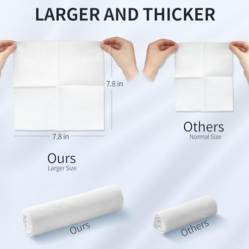 Disposable Ultra Soft Facial Towels - 50 Count, 7.8"x7.8"