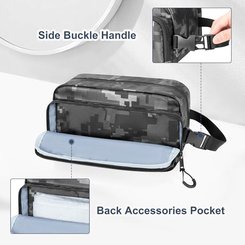 Prokva Black Digital Toiletry Travel Bag - Large Tactical Dopp Kit