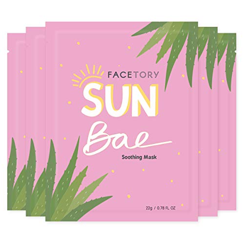 FACETORY Sun Bae Aloe & Shea Soothing Face Mask Set - 5 Pack