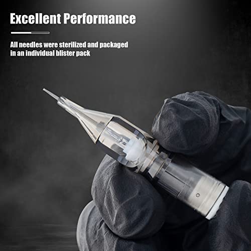 EZ Tattoo Cartridge Needles 20Pcs #12 (1207RL) Round Liner Disposable for Rotary Machines