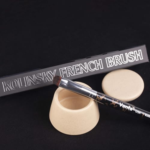 Vanfa Black V16 French Nail Art Brush for Gel & Acrylic, Pack of 1