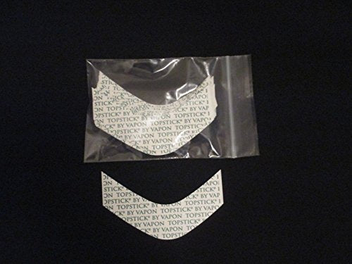 Vapon Topstick Custom Cut Double-Sided Hairpiece Tape Strips - 100 Clear Adhesive Strips