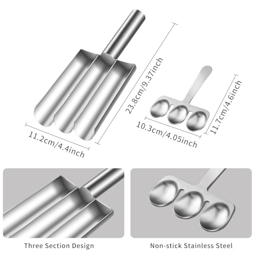 Stainless Steel Triple Meatball Maker - Effortless Meatball Scoop