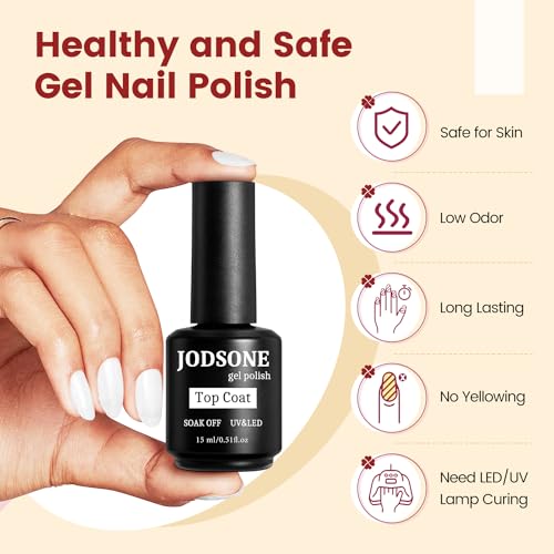 JODSONE 15ML Top Coat Gel Polish - High Gloss, Long Lasting