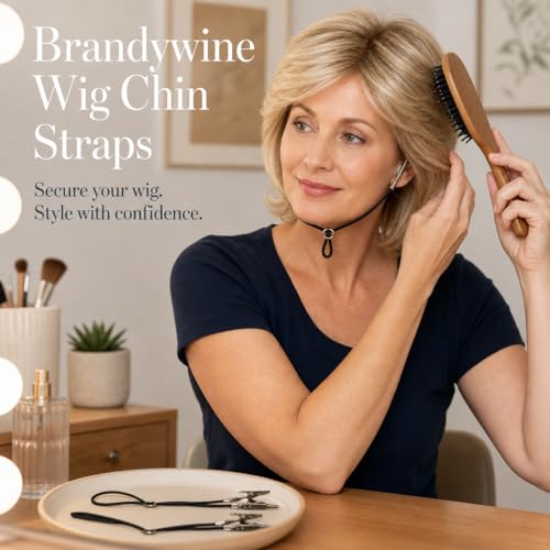 Brandywine Wig Chin Strap with Strong Grip for Styling, Cutting & Brushing – 2 Pack