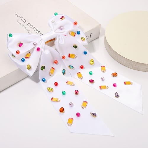 Teacher Hair Bows Pencil Bow Clips for Women Back To School