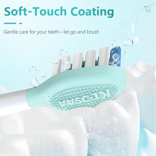 Keosaa Replacement Toothbrush Heads for Philips Sonicare, 6 Pack, Mint Green