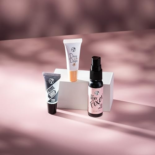 W7 Mini Glow Heroes Makeup Set Travel Size with Primer & Dewy Glow Drops