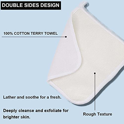 PPHAO Exfoliating Face and Body Washcloths - Double Sided Scrub, 12 Pack