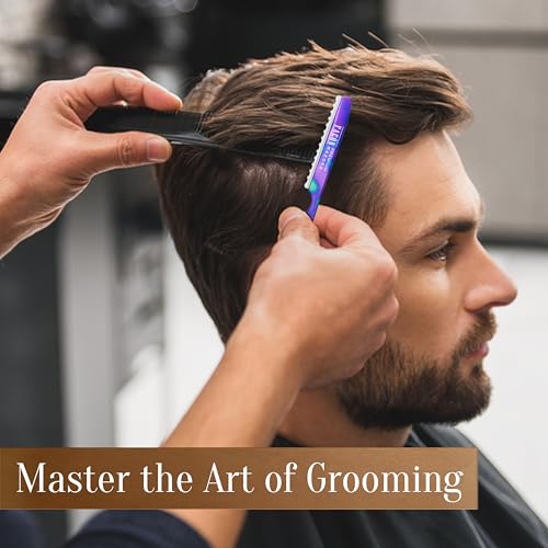 Fac?n Hair Razors for Cutting Hair - Professional Styling Razor Kit with 11 Replacement Blades, Stainless Steel Hairs Cutting Tool for Salon & Home, Premium Cutting Thinning Texturizing Faether Razor