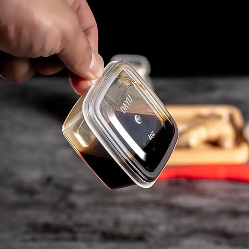 Square Disposable Sauce Cups Set - 50 Pack, 4 Sizes, Eco-Friendly