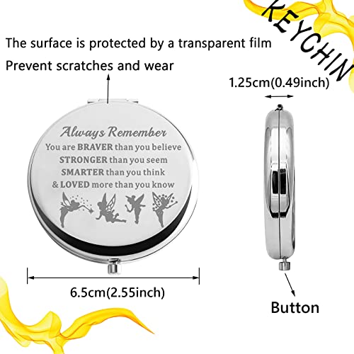 KEYCHIN Inspirational Pocket Mirror - Engraved Fairy Tale Makeup Mirror