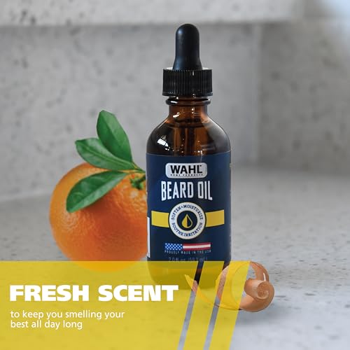 Wahl Beard Oil for Men - Moisturizing Citrus Scent, 2oz
